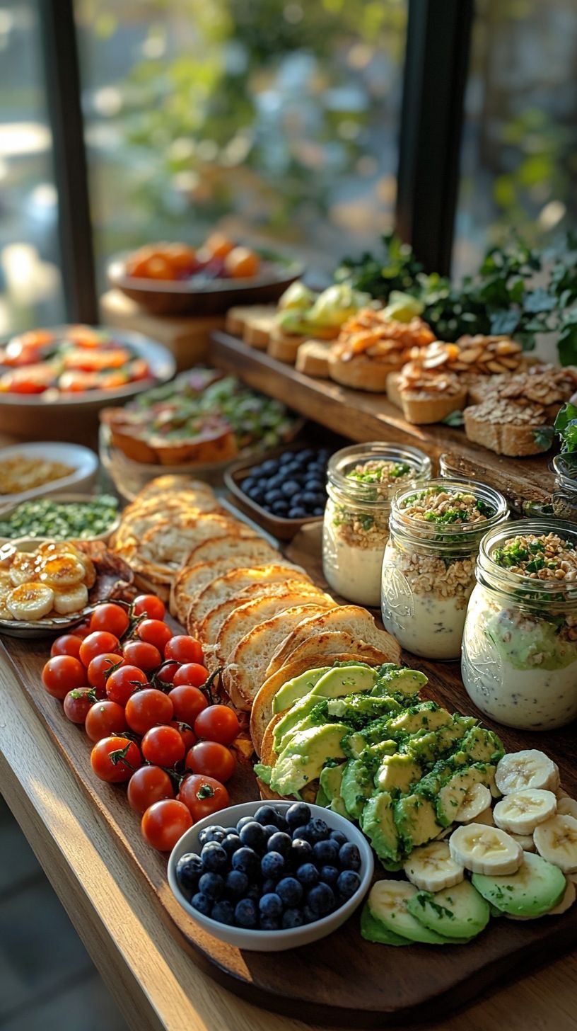 晨光里的爱心早餐