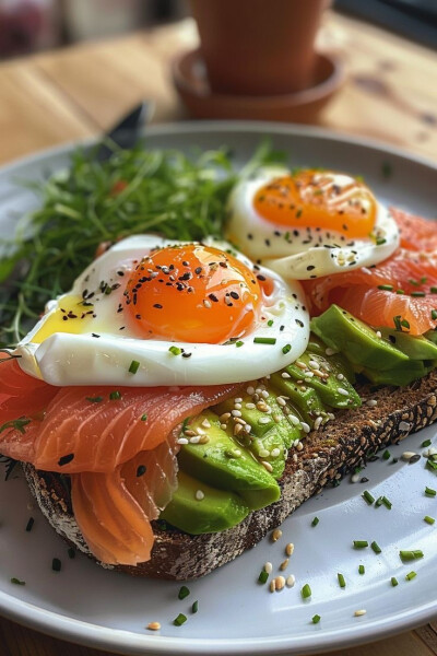 晨光里的爱心早餐