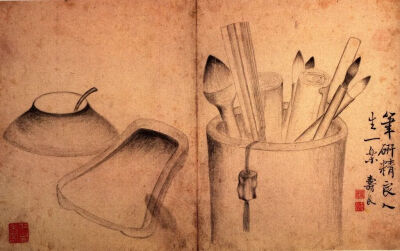 边寿民《杂画册第一开》清代，册纸，26.5cmx41.4cm
天津市艺术博物馆