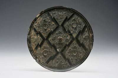 战国 双弦钮菱形纹铜镜长沙博物馆藏