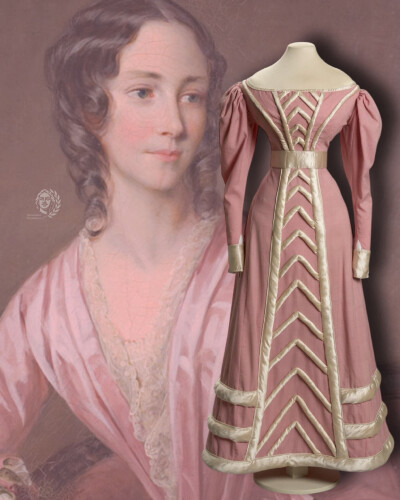 齐娜伊达·伊万诺夫娜·纳雷什金娜订婚日所穿的粉红开司米礼服