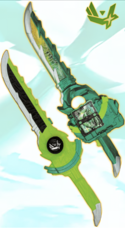 风双剑翠风，双剑。假面骑士剑斩。《假面骑士圣刃》系列。(侵权删)