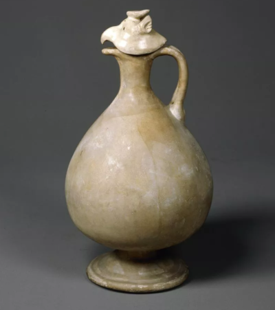 唐代 邢窑鹰嘴壶横河民辅旧藏