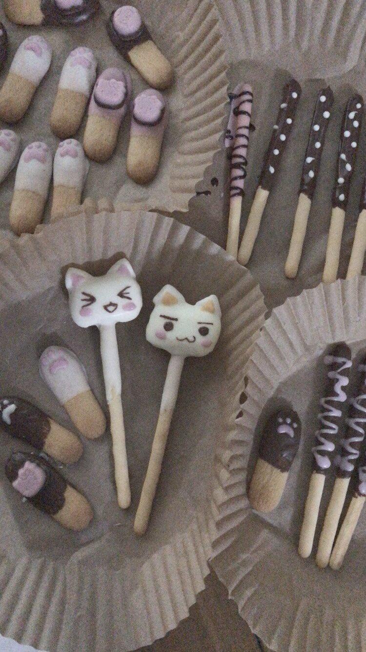 可爱萌萌的巧克力棒饼干（？