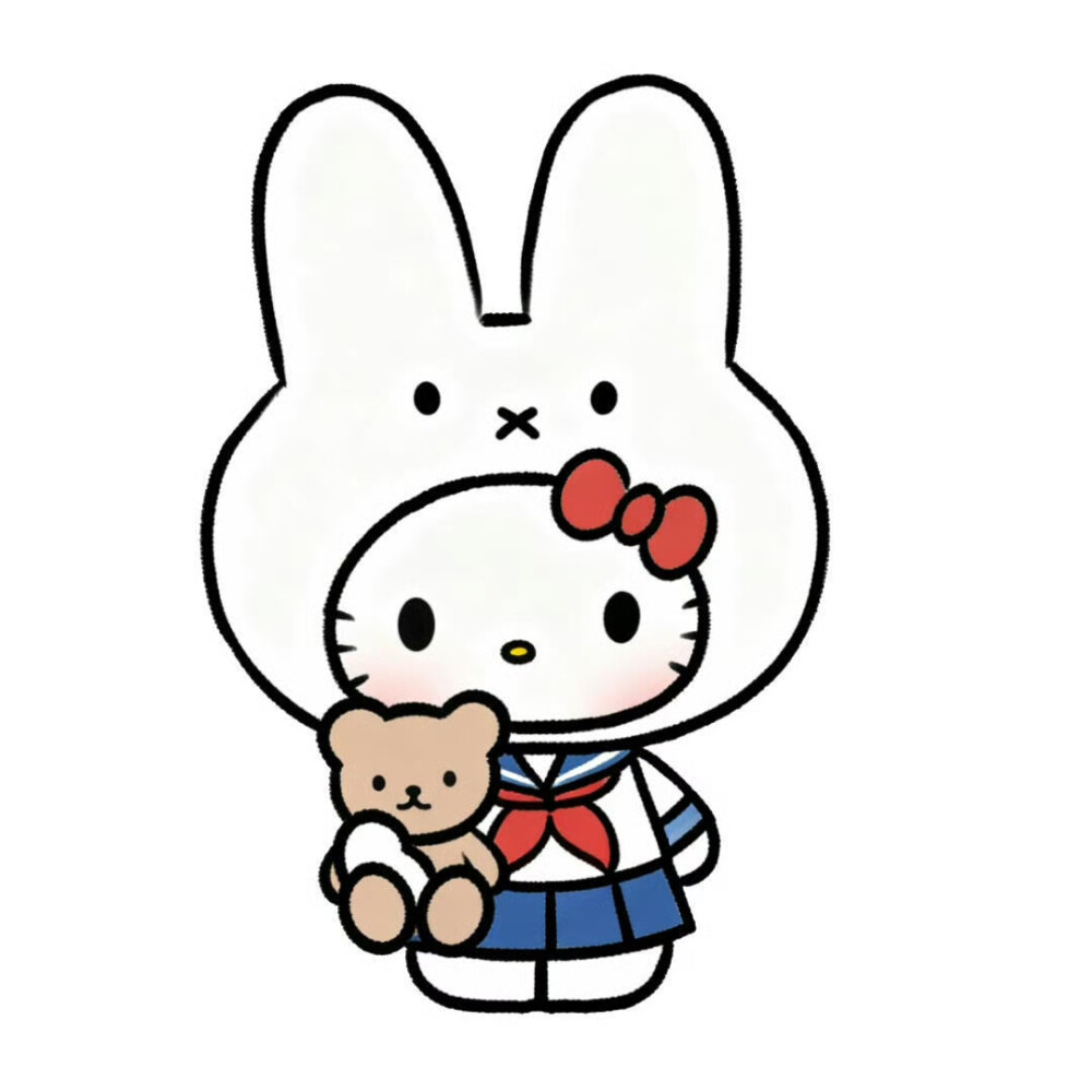 Miffy×Kitty可爱头像
图源：Kitty小宇宙
#闺蜜头像#