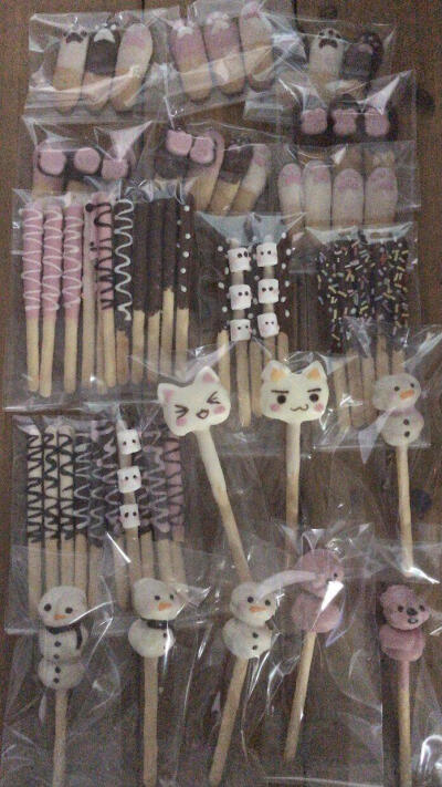 可爱萌萌的巧克力棒饼干（？