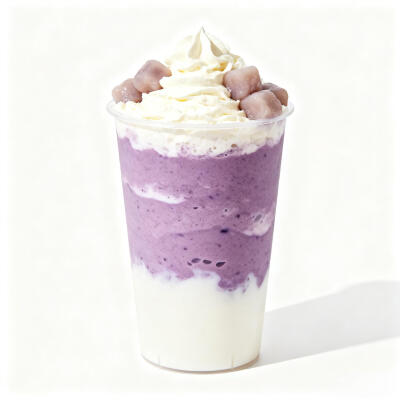 芋泥奶茶白底头像