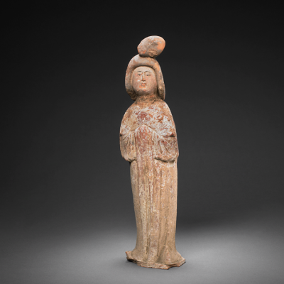 唐代 陶女立俑故宫博物院藏