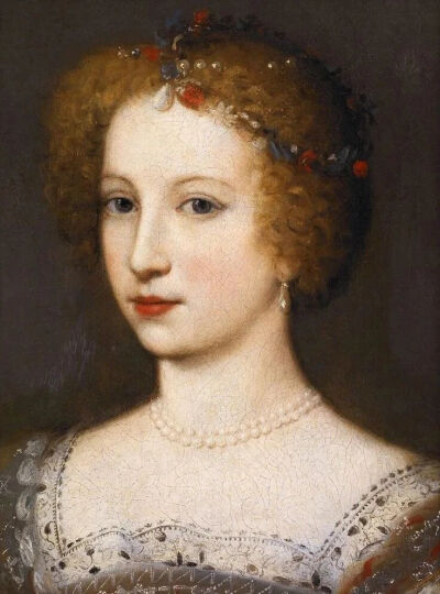 画中美人是德国克莱夫的玛丽公主（Maria von Kleve ，1426-1486）。