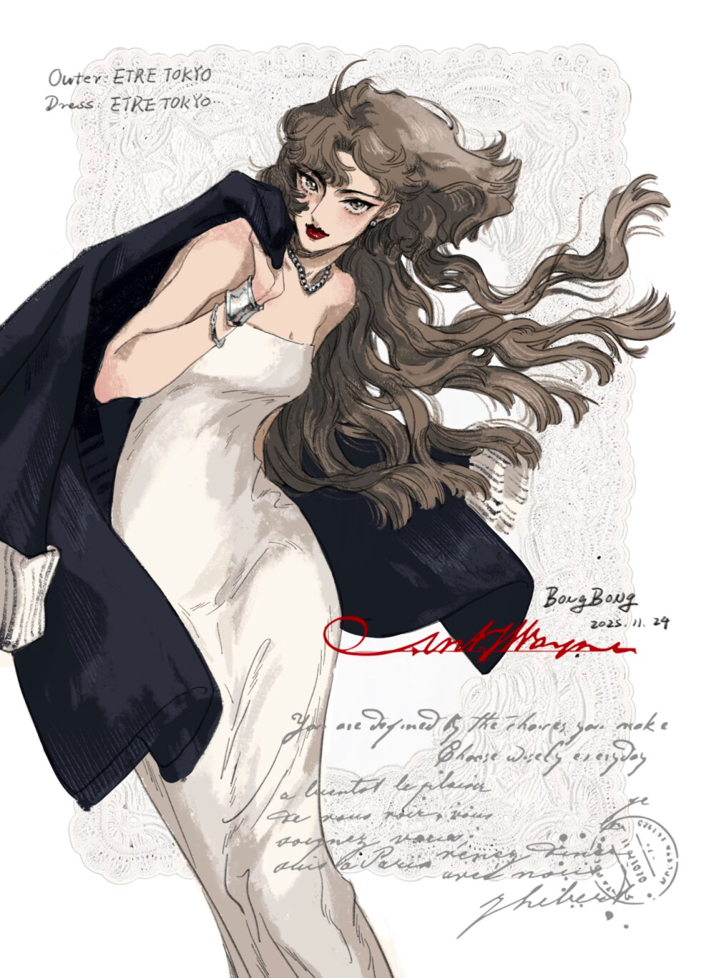 好飒的插画女孩儿