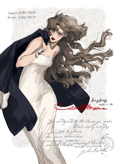 好飒的插画女孩儿