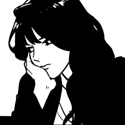 黑白动漫头像
