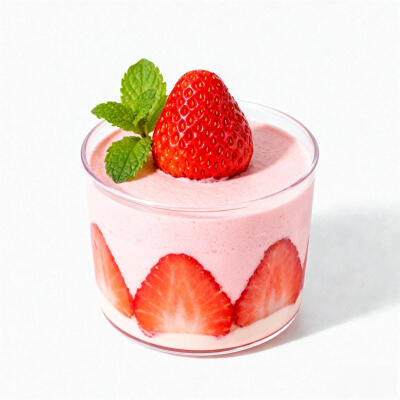 草莓甜品白底头像