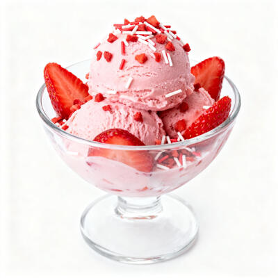 草莓甜品白底头像