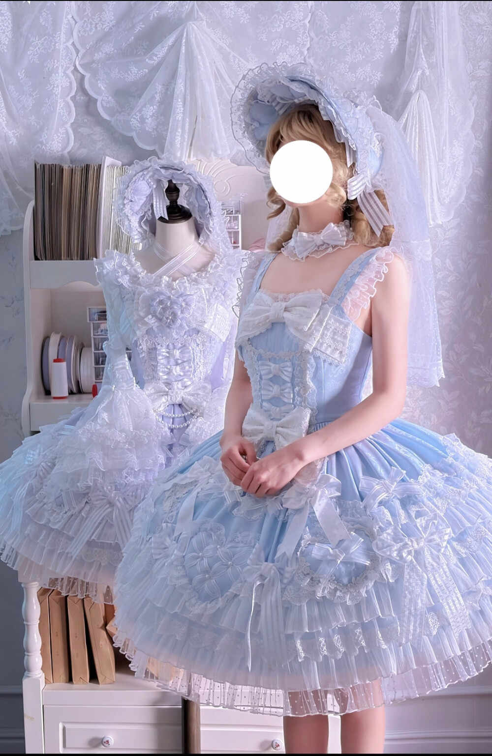 这个白紫和白蓝都超级好看的嘞，我都想要啊。这个姬袖真的太好看啦
#lo #lo安利 #lolita