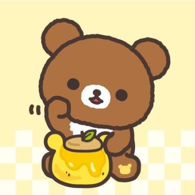 轻松熊茶小熊可爱头像