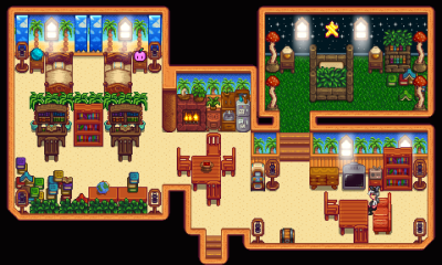 星露谷物语1.6姜岛农场布局+姜岛室内布局，是自己装修布局的哦