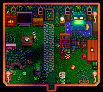 星露谷物语1.6农场室内布局+小屋室内布局，是自己装修布局的哦