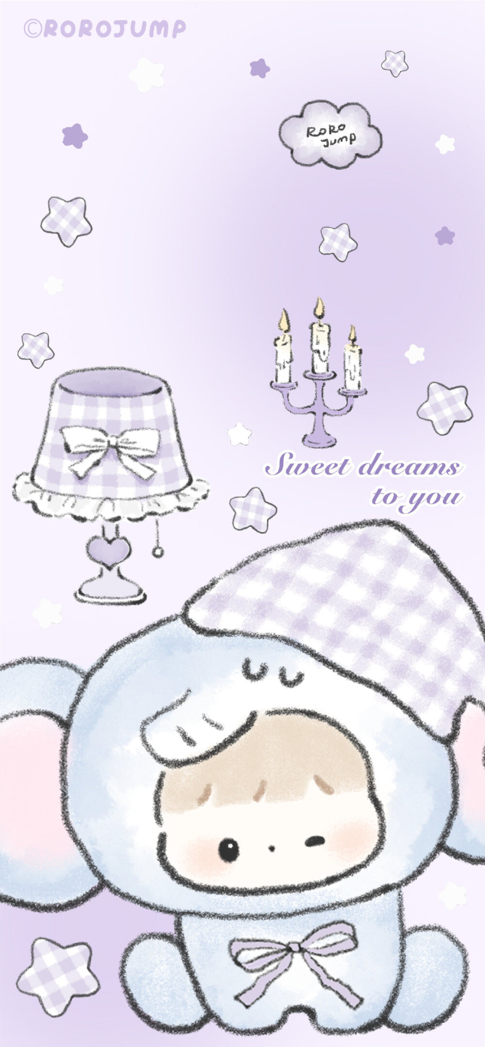 当月光染上薰衣草的颜色
小象便会踏着星星出行