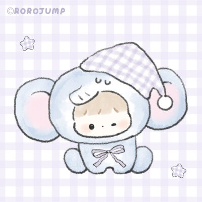 她用星光纺成浅紫色的纱
为小象铺好柔软的贝壳床风 在窗外散步
而梦早已在均匀的呼吸中发芽