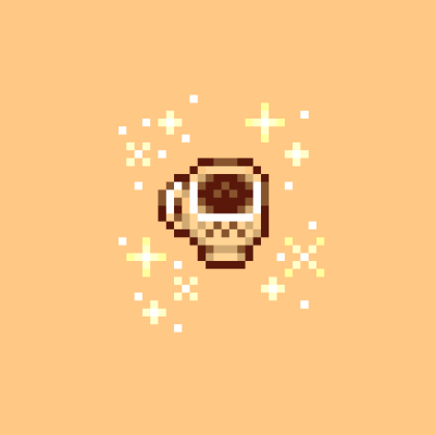 星露谷物语三倍浓缩咖啡临摹，纯手工临摹绘制