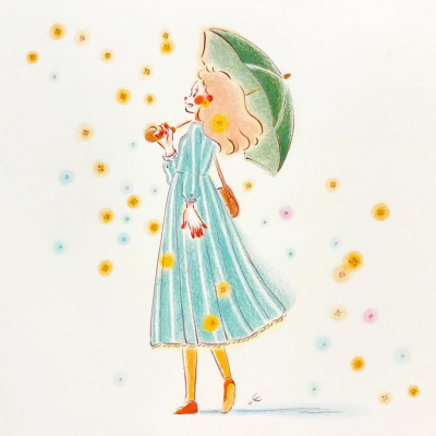 日本画家絵描き魔女，児玉恵理子。水溶彩铅清新少女风格。转载需署名！！！
作者见水印，转载需署名，不得商用。