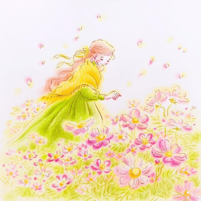 日本画家絵描き魔女，児玉恵理子。水溶彩铅清新少女风格。转载需署名！！！
作者见水印，转载需署名，不得商用。