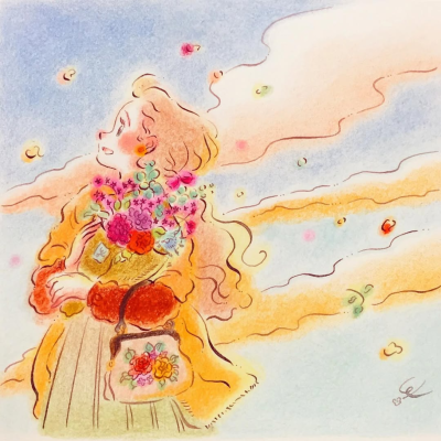 日本画家絵描き魔女，児玉恵理子。水溶彩铅清新少女风格。转载需署名！！！
作者见水印，转载需署名，不得商用。