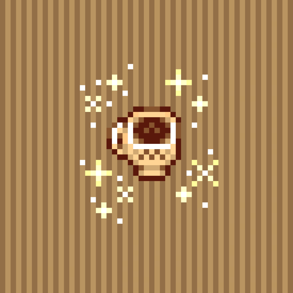 星露谷物语三倍浓缩咖啡临摹，纯手工临摹绘制