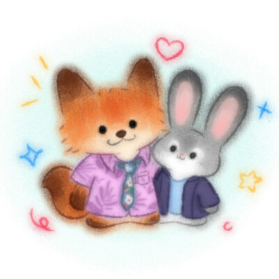 尼克朱迪可爱头像
图源：戈疏
#情侣头像#