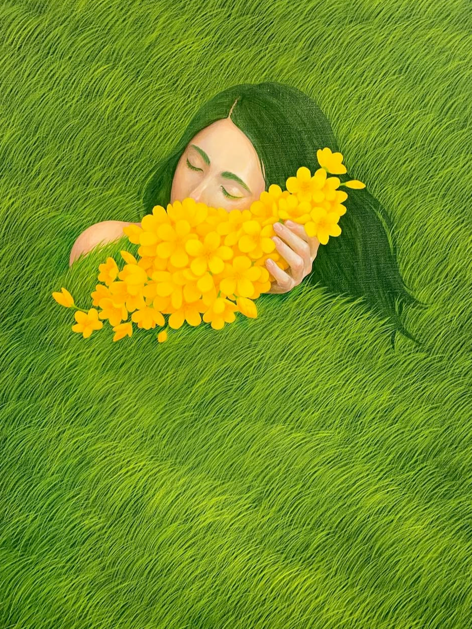 韩国插画家sooroway采用清新的绿色作为创作主调,在日常生活中捕捉