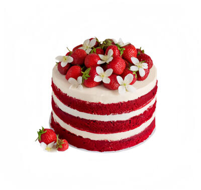 草莓甜品白底头像