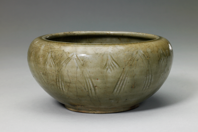 晋 青釉刻花莲瓣纹水盂故宫博物院藏