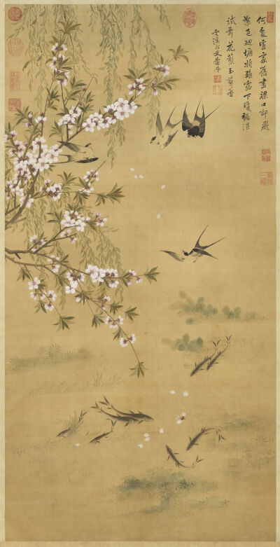 ▲《燕喜鱼乐图》清  恽寿平  台北故宫博物院