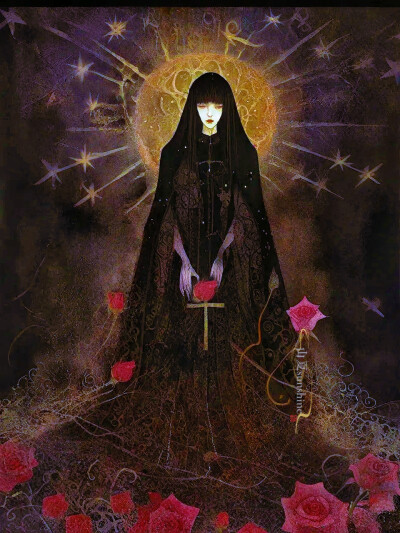 不详赋|在我已经入殓的心上，生命的玫瑰展开了枝桠#怪诞美学#充能计划画画#玫瑰少女