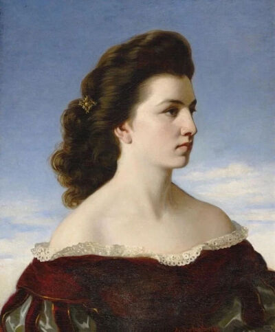 亚历山德拉·冯·伯克霍尔兹，《年轻女士肖像》，1863