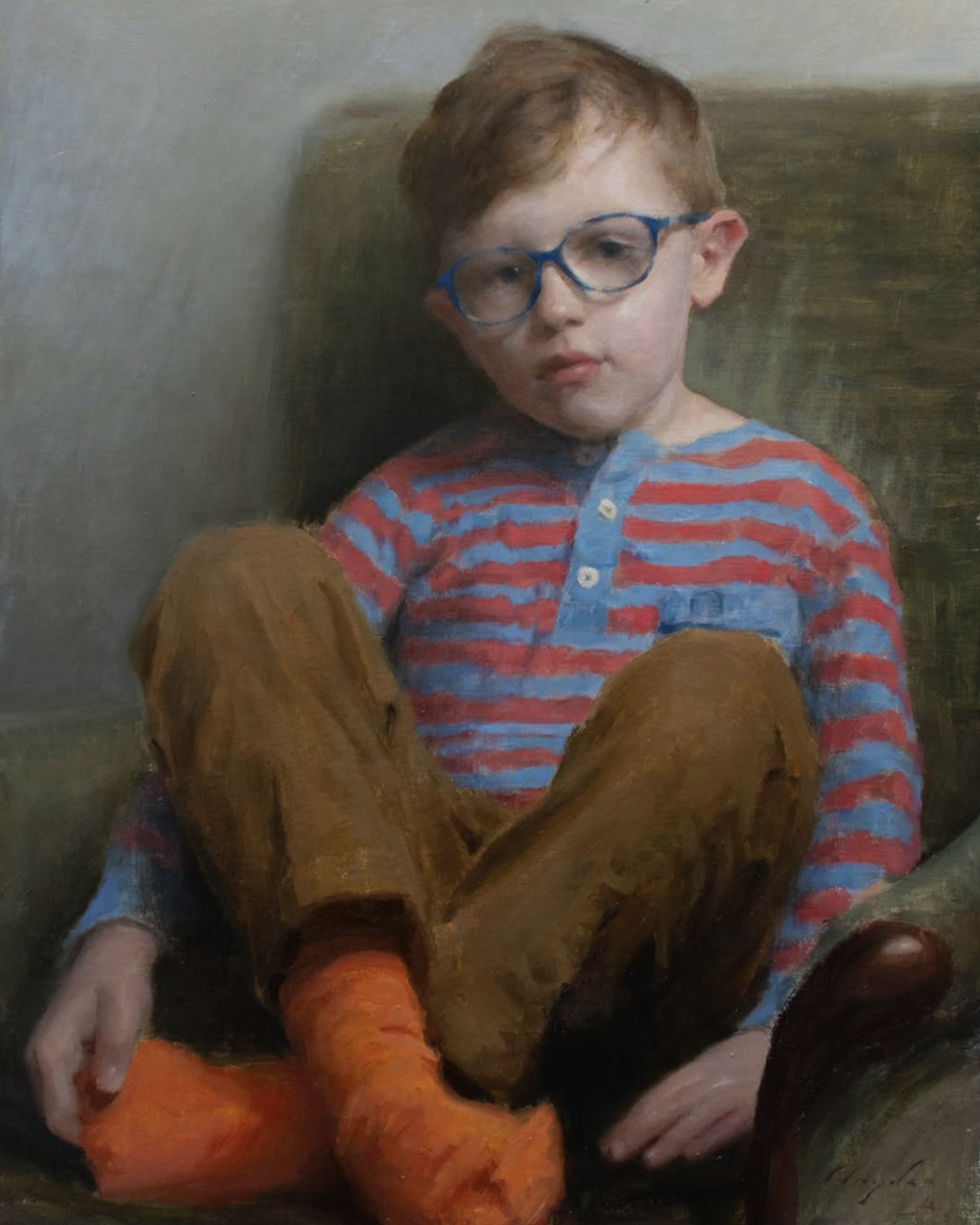 萨姆·克莱登是英国当代写实肖像与风景画家。他的艺术结合了19世纪现实主义、自然主义、文艺复兴与巴洛克风格，并融入印象派对光线与色彩的探索。克莱登强调“自然、光线、氛围与色彩设计”的力量，以油画捕捉人物与风景的瞬间美感。