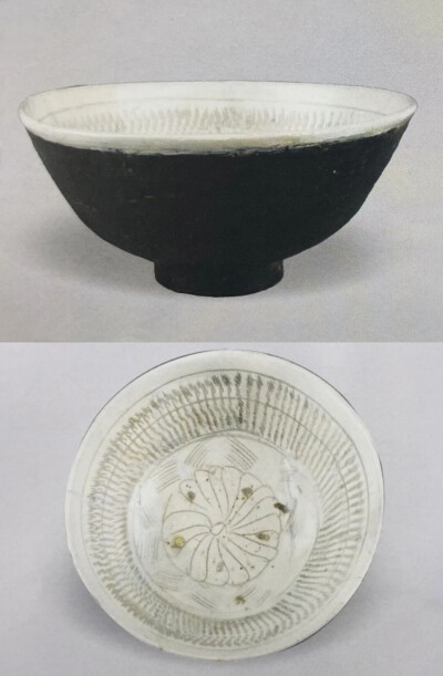 北宋 白釉篦划花跳刀纹碗河北省磁州窑博物馆藏