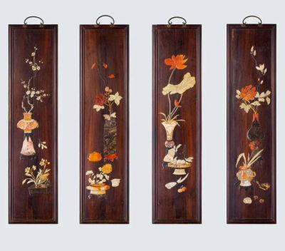 民国 百宝嵌四季花卉挂屏观复博物馆藏