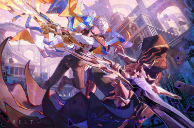 白厄 卡厄斯兰那 崩坏星穹铁道
画师未知（部分来源白厄pv评论区）