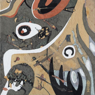 《天机-生生不息》35cmX35cm 布面岩彩 2015