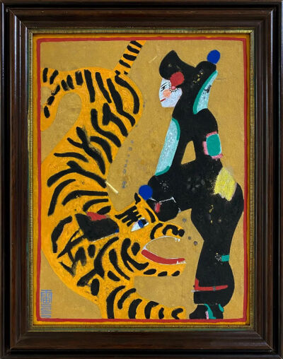 《三碗不过岗》40cmX30cm 布面岩彩 2020