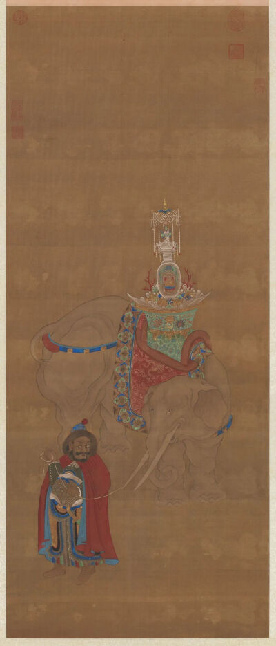 ▲清 《贡象图》 台湾故宫博物院藏