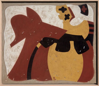 《甲马-独自蹊径》60cmX70cm 布面岩彩 2016