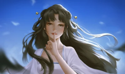梦幻古风少女 古风 梦幻 长发 4K