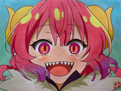 小林家的龙女仆 | 马克笔手绘，视频在：快手，抖音，B站，小红书等：画查亚琳儿