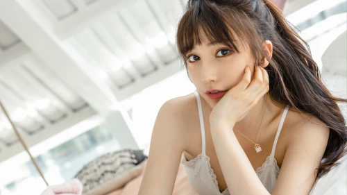 卧室里的温柔少女 人像 少女 室内 4K