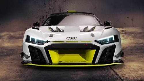 奥迪R8 LMS G 赛车 奥迪 白色 4K