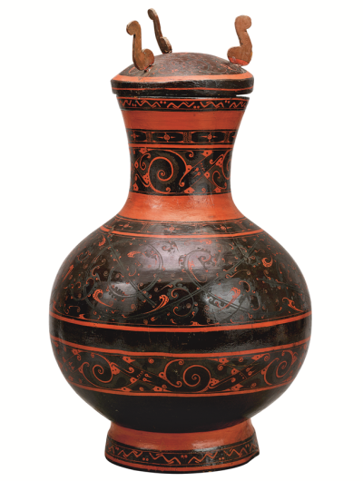 西汉 云纹漆锺 湖南省博物馆藏