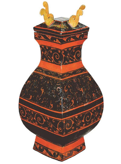 西汉 云纹漆钫 湖南省博物馆藏